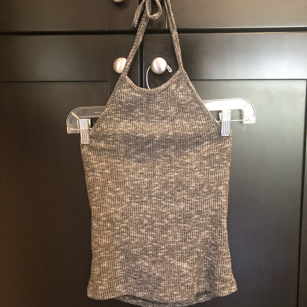 Gray halter top